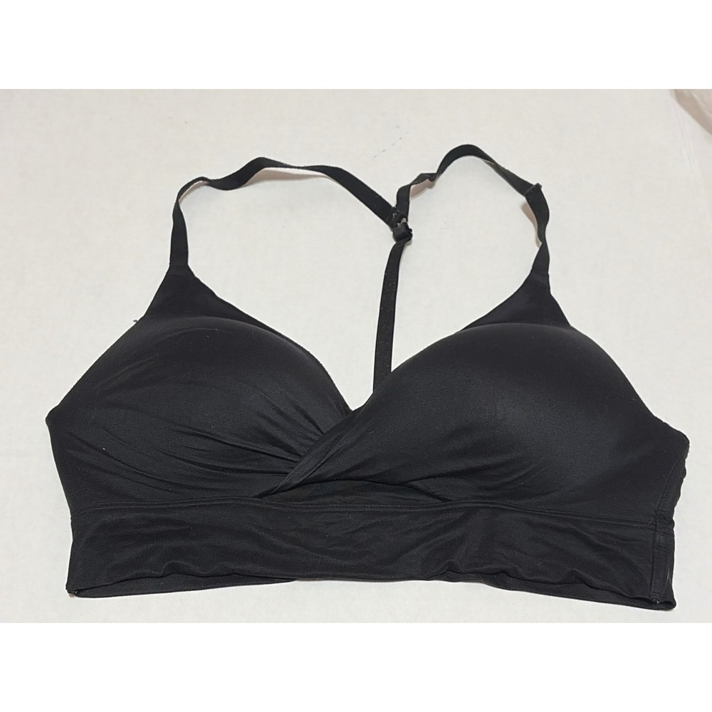 Victoria's Secret Lift No Wire Twist Front Cutout Bra 36C Black Racerback